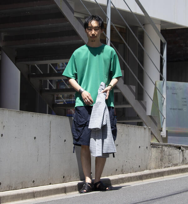 GLOSTER「【GLOSTER/グロスター】ポンチオーバーサイズ クルーネックTシャツ サイドスリット」|Tシャツ・カットソー|