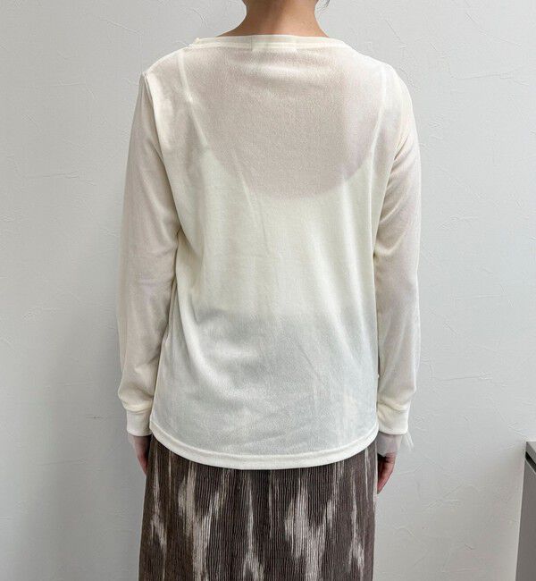 fredy emue「フロッキー袖チュールプルオーバー」|Tシャツ・カットソー|