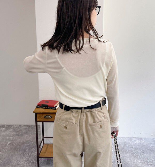 fredy emue「フロッキー袖チュールプルオーバー」|Tシャツ・カットソー|