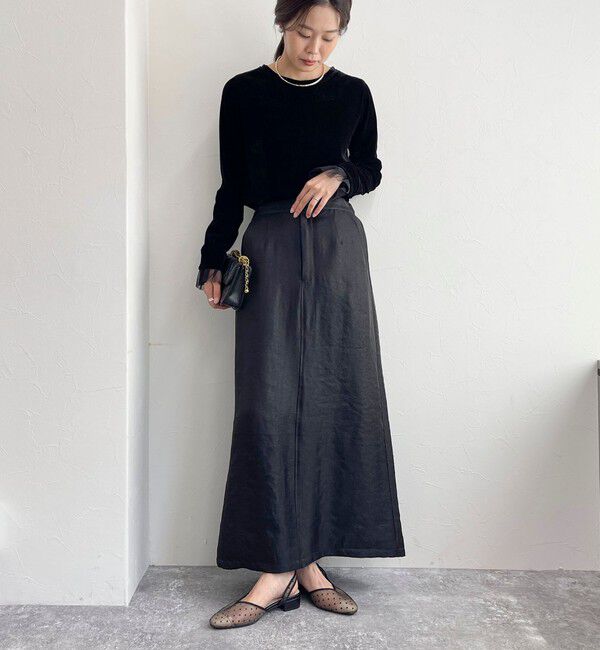 fredy emue「フロッキー袖チュールプルオーバー」|Tシャツ・カットソー|