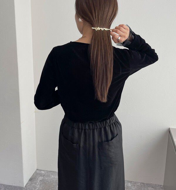 fredy emue「フロッキー袖チュールプルオーバー」|Tシャツ・カットソー|