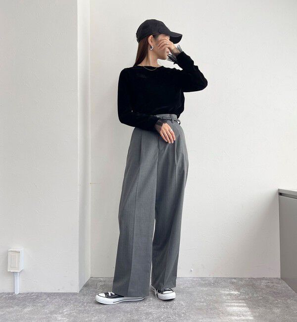 fredy emue「フロッキー袖チュールプルオーバー」|Tシャツ・カットソー|