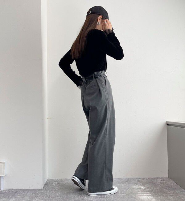 fredy emue「フロッキー袖チュールプルオーバー」|Tシャツ・カットソー|