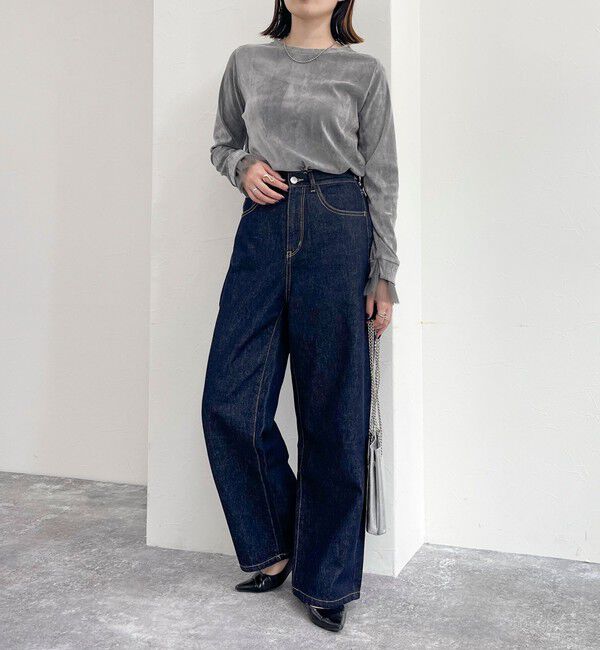 fredy emue「フロッキー袖チュールプルオーバー」|Tシャツ・カットソー|