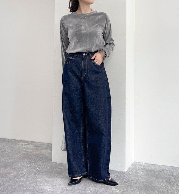 fredy emue「フロッキー袖チュールプルオーバー」|Tシャツ・カットソー|