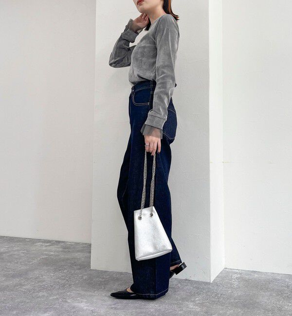 fredy emue「フロッキー袖チュールプルオーバー」|Tシャツ・カットソー|