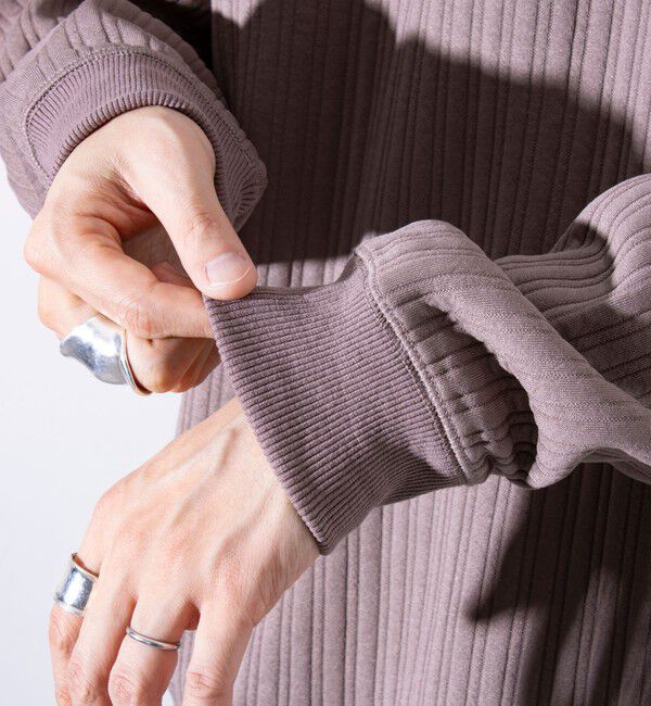 GLOSTER「【GLOSTER/グロスター】 ストライプ キルティング スウェット プルオーバー」|スウェット・ジャージ|