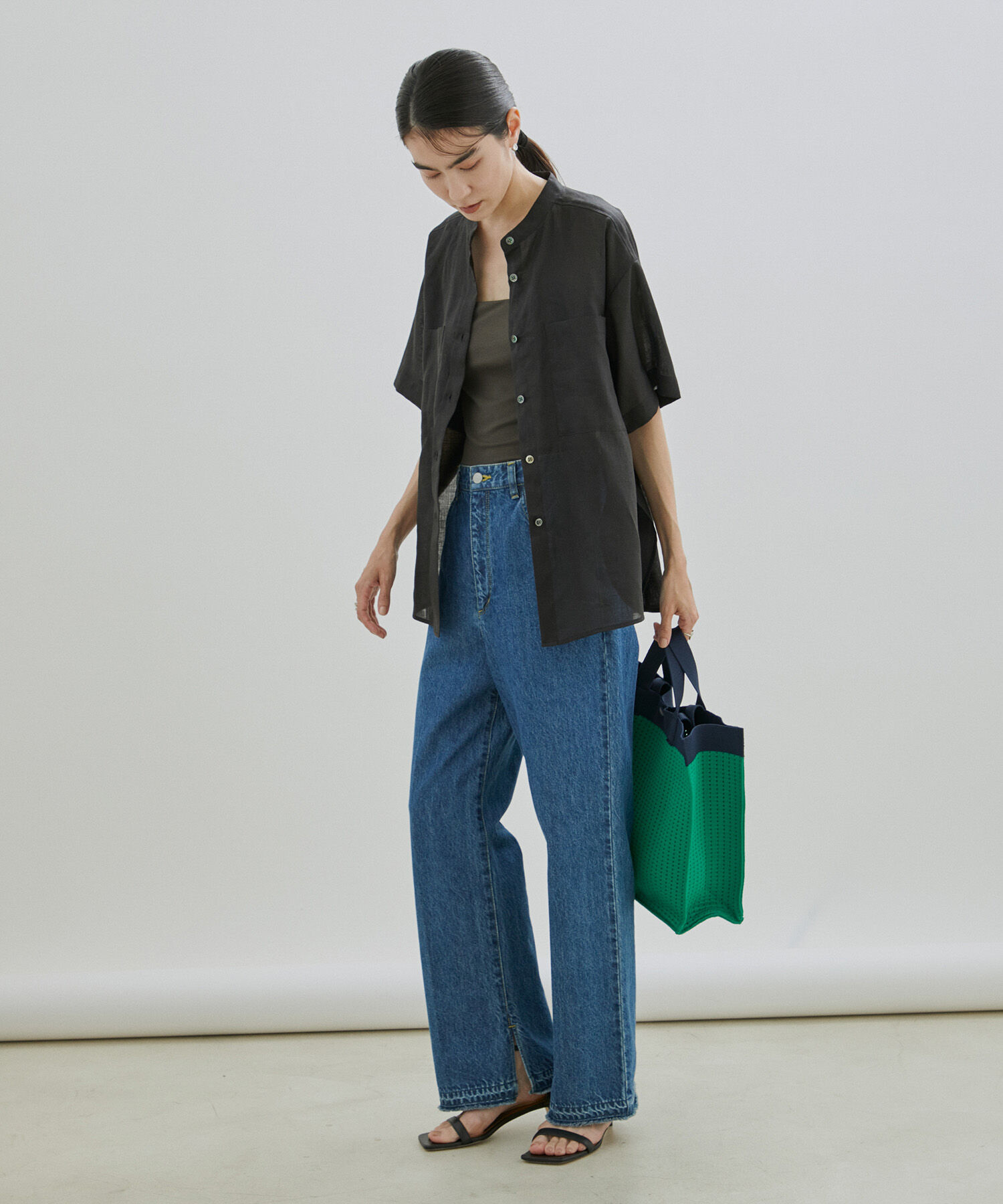 SALON adam et rope'「リヨセルフライスカップ付きブラトップ/タンクトップ」|タンクトップ|