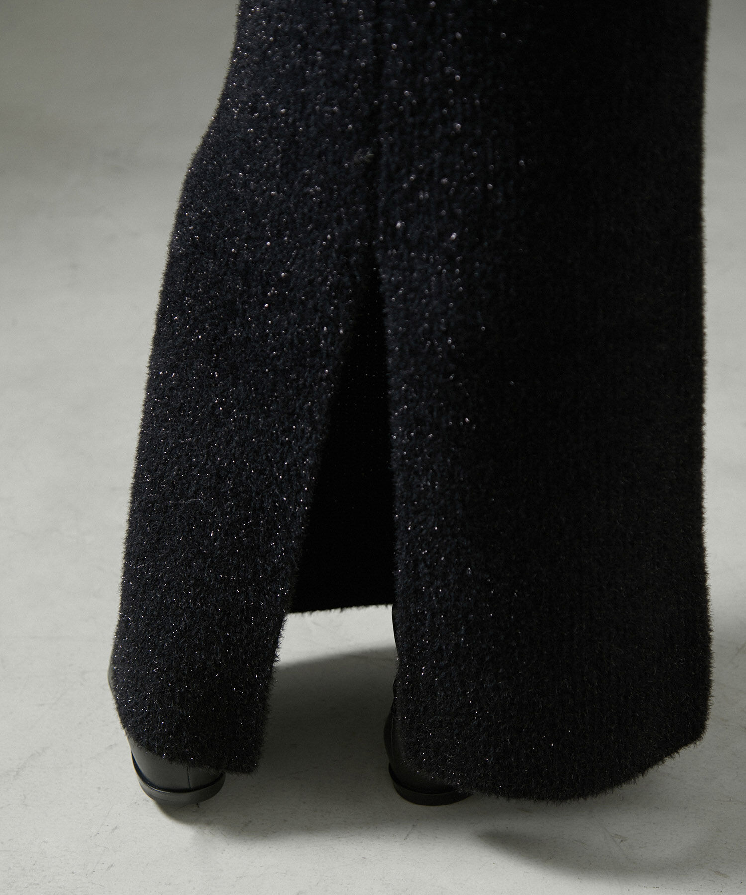 SALON adam et rope'「【WEB限定】シャイニーシャギーニットスカート【セットアップ対応】」|スカート|