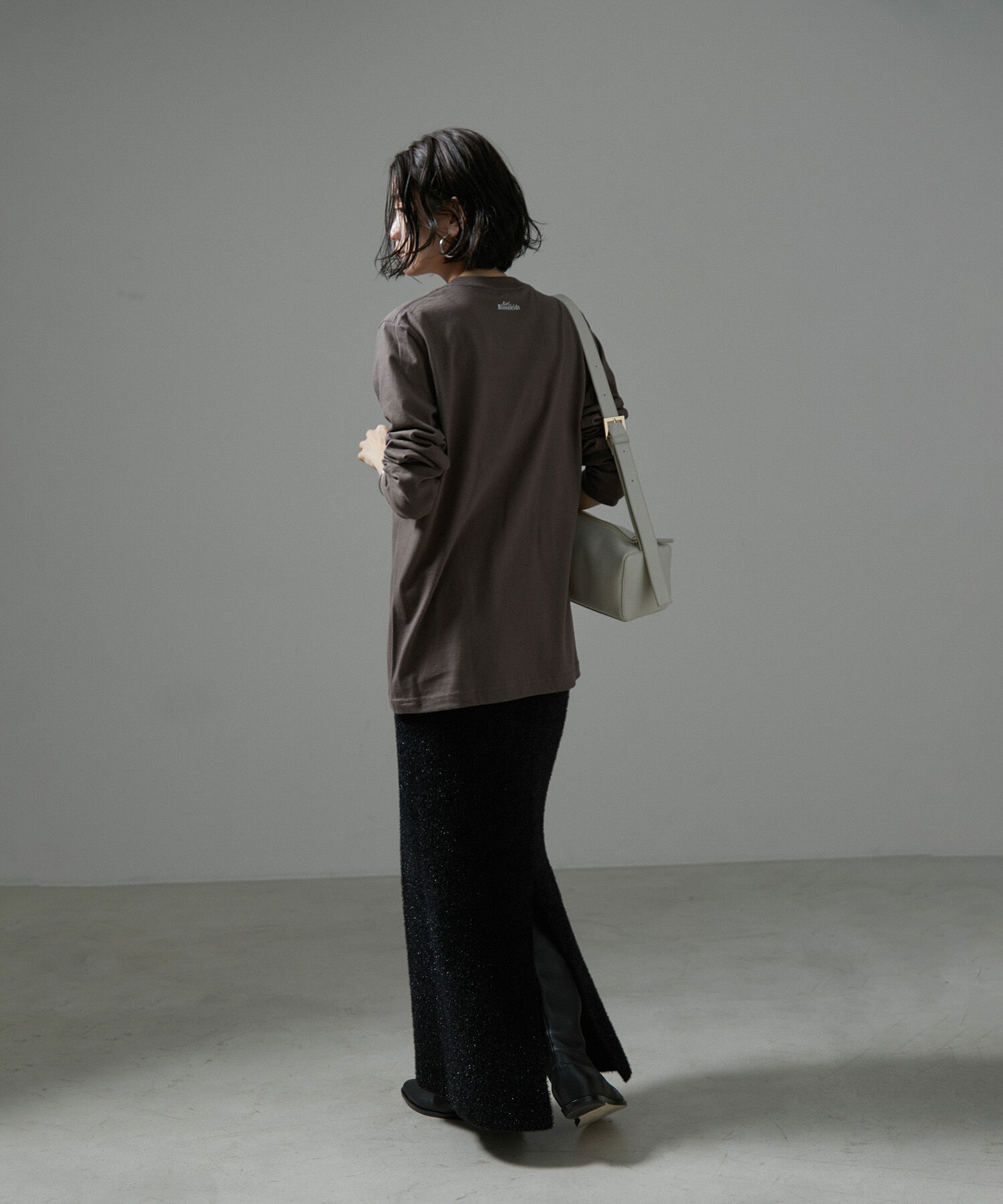 SALON adam et rope'「【WEB限定】シャイニーシャギーニットスカート【セットアップ対応】」|スカート|