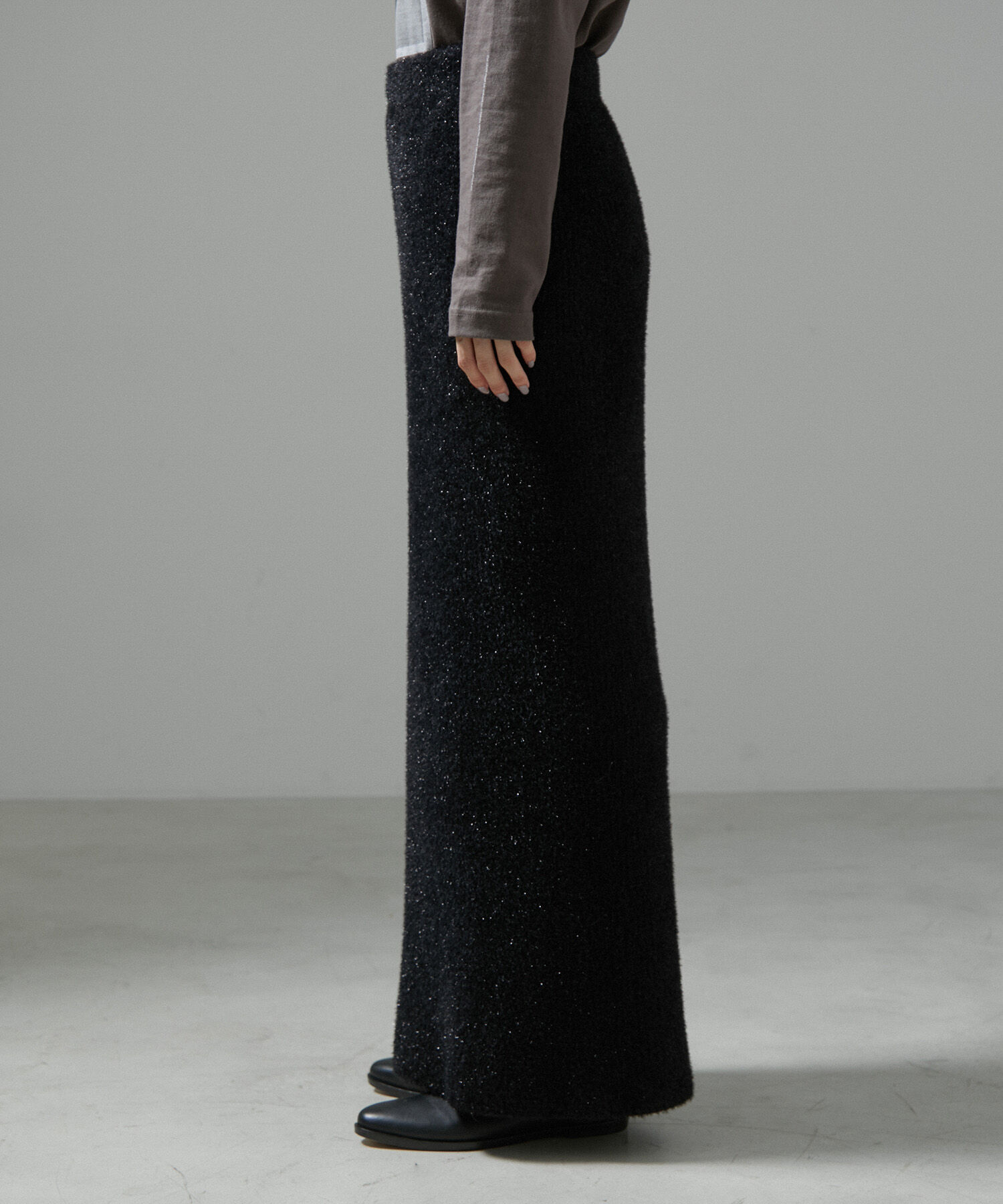 SALON adam et rope'「【WEB限定】シャイニーシャギーニットスカート【セットアップ対応】」|スカート|