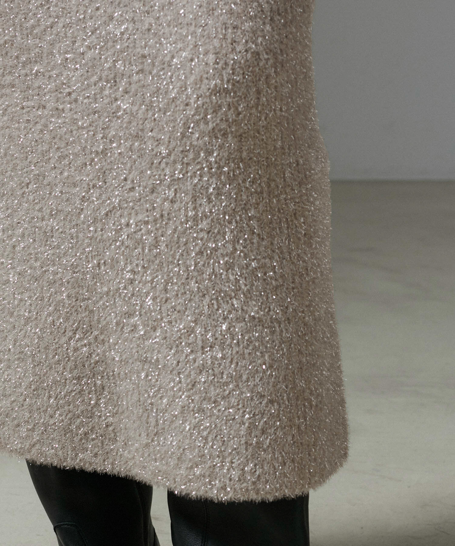 SALON adam et rope'「【WEB限定】シャイニーシャギーニットスカート【セットアップ対応】」|スカート|