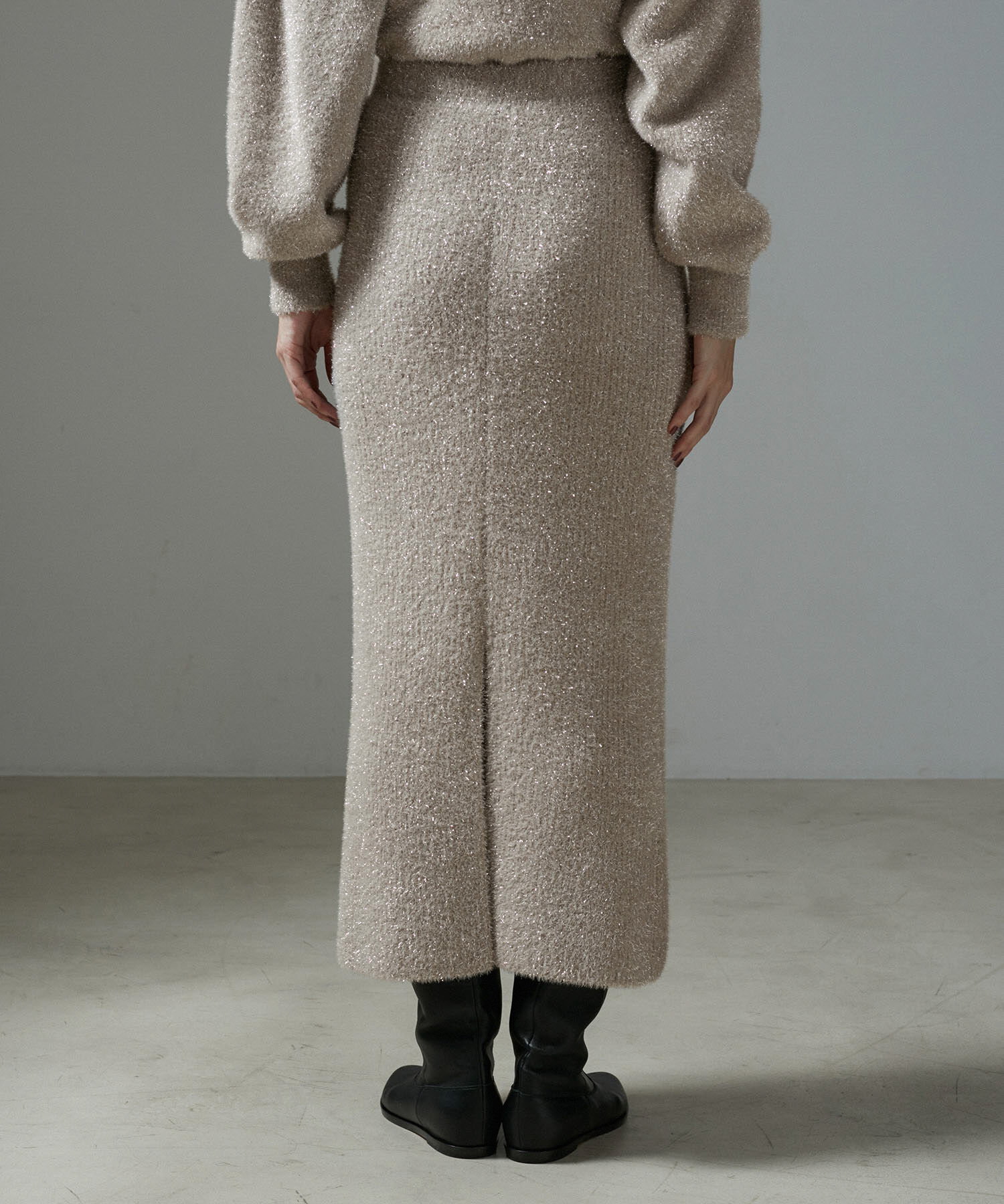 SALON adam et rope'「【WEB限定】シャイニーシャギーニットスカート【セットアップ対応】」|スカート|