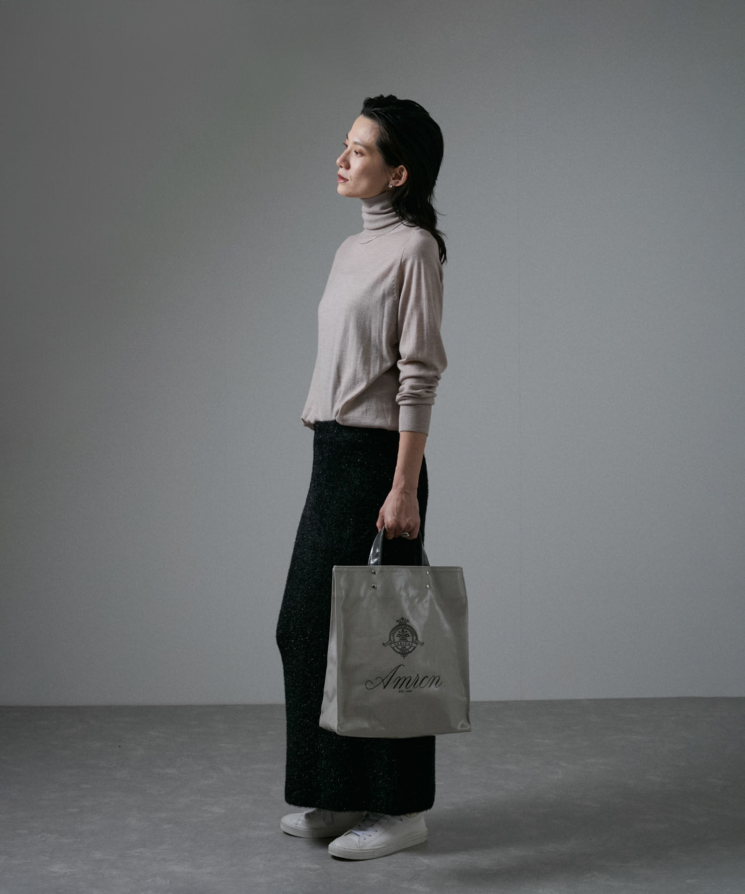 SALON adam et rope'「【WEB限定】シャイニーシャギーニットスカート【セットアップ対応】」|スカート|