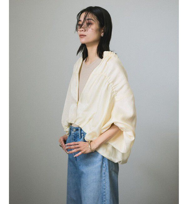 SALON adam et rope'「【WEB限定】アセテートヴィンテージフランス綾ブラウス」|シャツ・ブラウス|