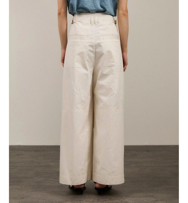 SALON adam et rope'「【WEB限定】コットンツイルワイドフォルムパンツ/カーブパンツ」|チノ|