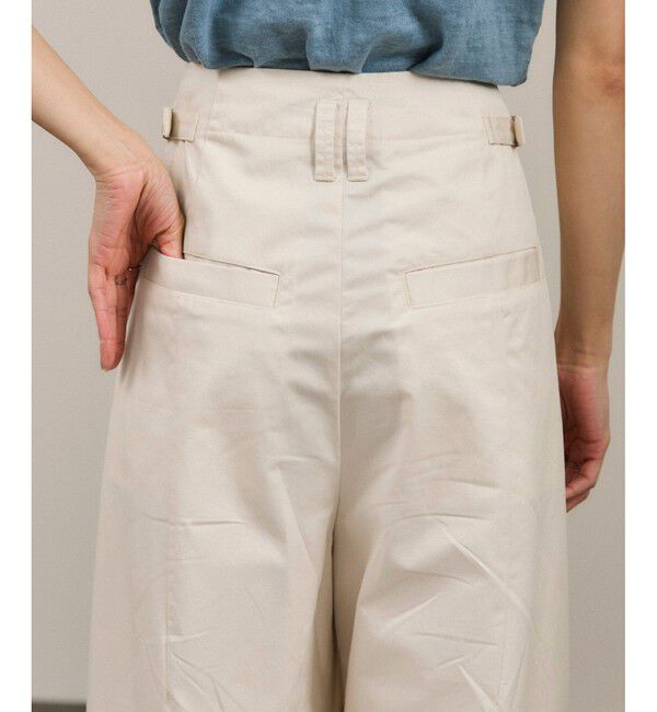 SALON adam et rope'「【WEB限定】コットンツイルワイドフォルムパンツ/カーブパンツ」|チノ|