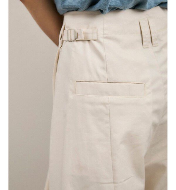 SALON adam et rope'「【WEB限定】コットンツイルワイドフォルムパンツ/カーブパンツ」|チノ|