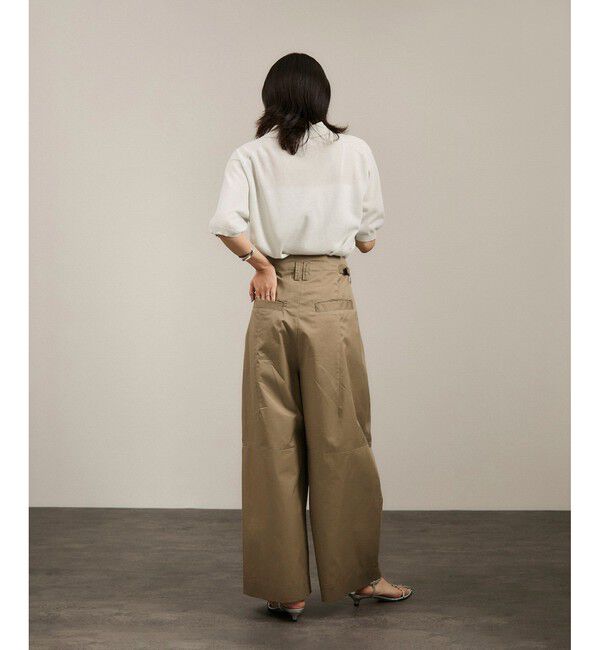 SALON adam et rope'「【WEB限定】コットンツイルワイドフォルムパンツ/カーブパンツ」|チノ|