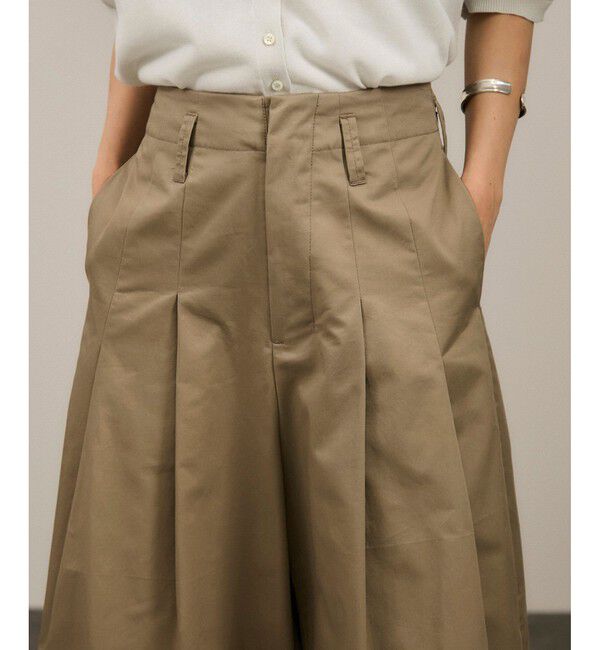 SALON adam et rope'「【WEB限定】コットンツイルワイドフォルムパンツ/カーブパンツ」|チノ|