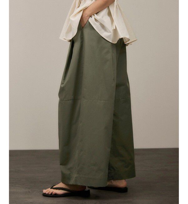 SALON adam et rope'「【WEB限定】コットンツイルワイドフォルムパンツ/カーブパンツ」|チノ|