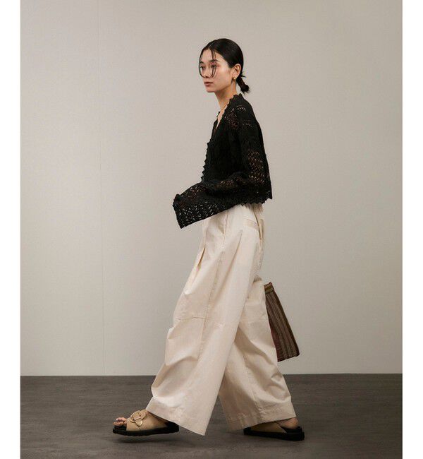 SALON adam et rope'「【WEB限定】レースパッチワークボレロ」|カーディガン|