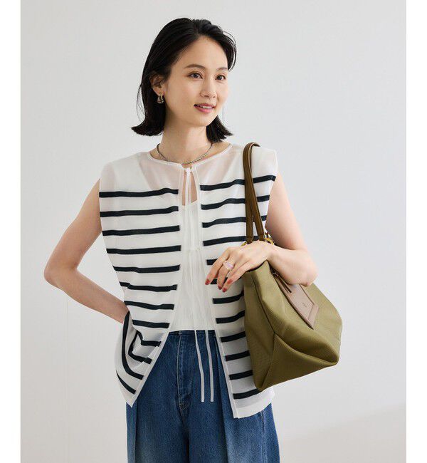 ROPE「【A4対応】チュールメッシュダブルハンドルトートバッグ」|トートバッグ|