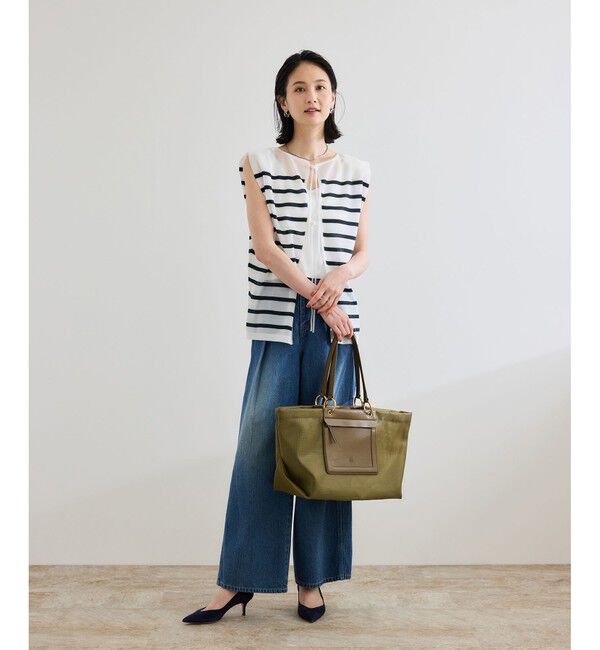 ROPE「【A4対応】チュールメッシュダブルハンドルトートバッグ」|トートバッグ|