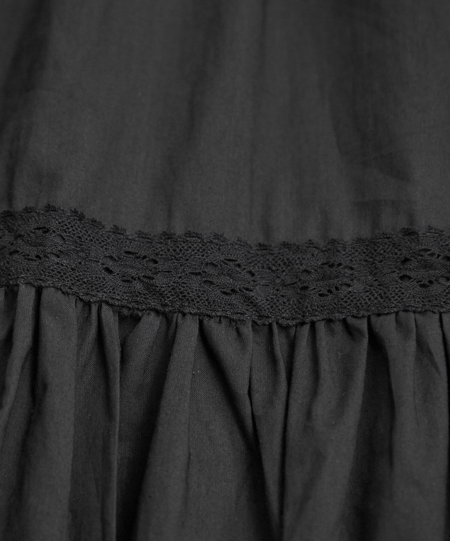 VIS「【洗える】コットンレース切替ギャザースカート」|スカート|