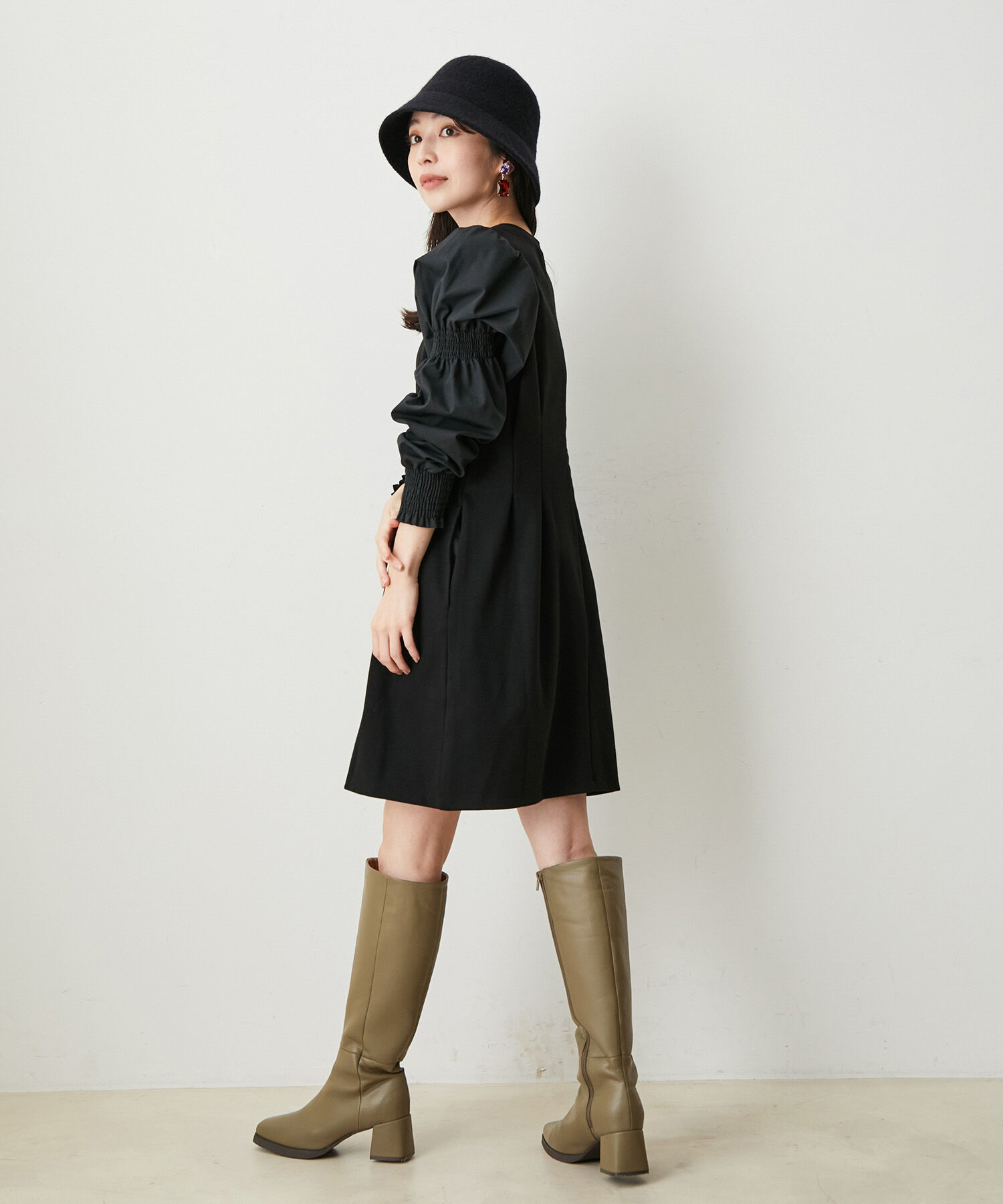 VIS「【抗菌防臭】スクエアトゥソフトロングブーツ」|ロングブーツ|