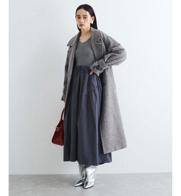 VIS「【前後2WAY】ニットドッキングワンピース【洗える】」|ワンピース|