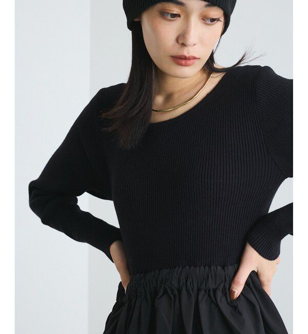 VIS「【前後2WAY】ニットドッキングワンピース【洗える】」|ワンピース|