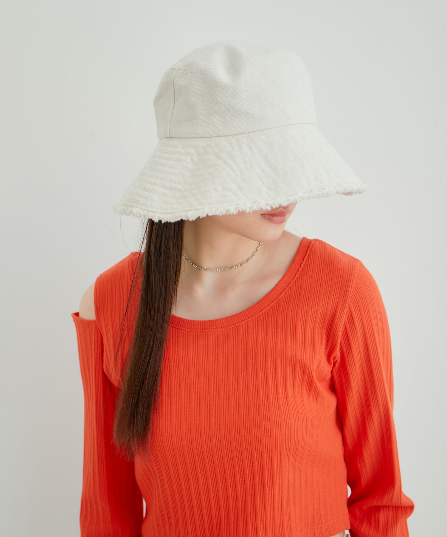 VIS「【抗菌防臭】キャンバスフリンジつば広ハット【ワイヤー入り】」|ハット|