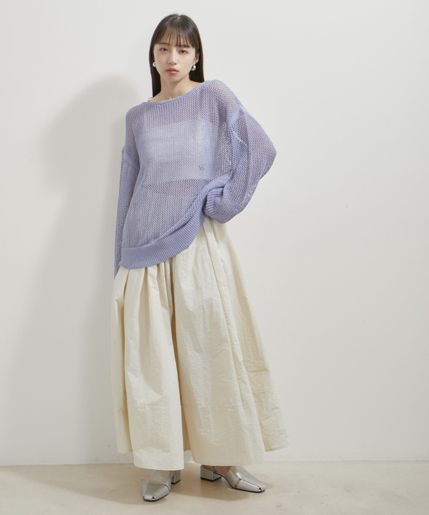 VIS「【WEB/一部店舗限定】裾切り替えギャザースカート」|スカート|