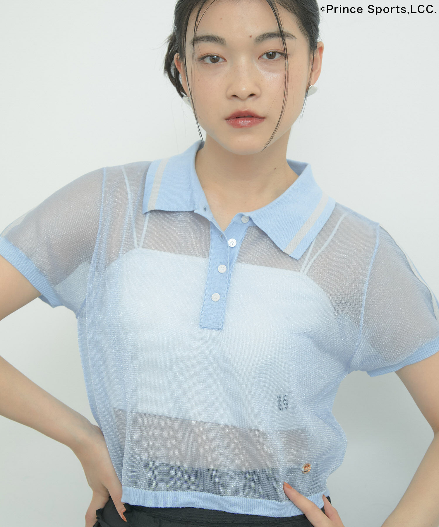 VIS「【Prince】VIS別注ラメシアーポロシャツ」|ポロシャツ|