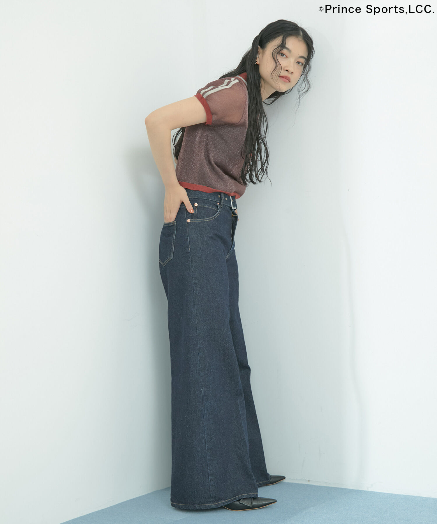 VIS「【Prince】VIS別注ラメシアーポロシャツ」|ポロシャツ|