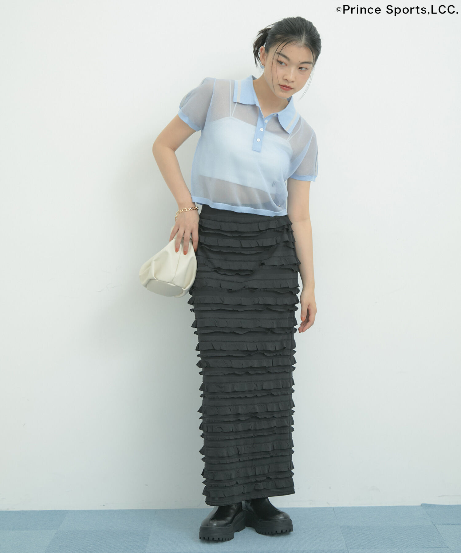 VIS「【Prince】VIS別注ラメシアーポロシャツ」|ポロシャツ|