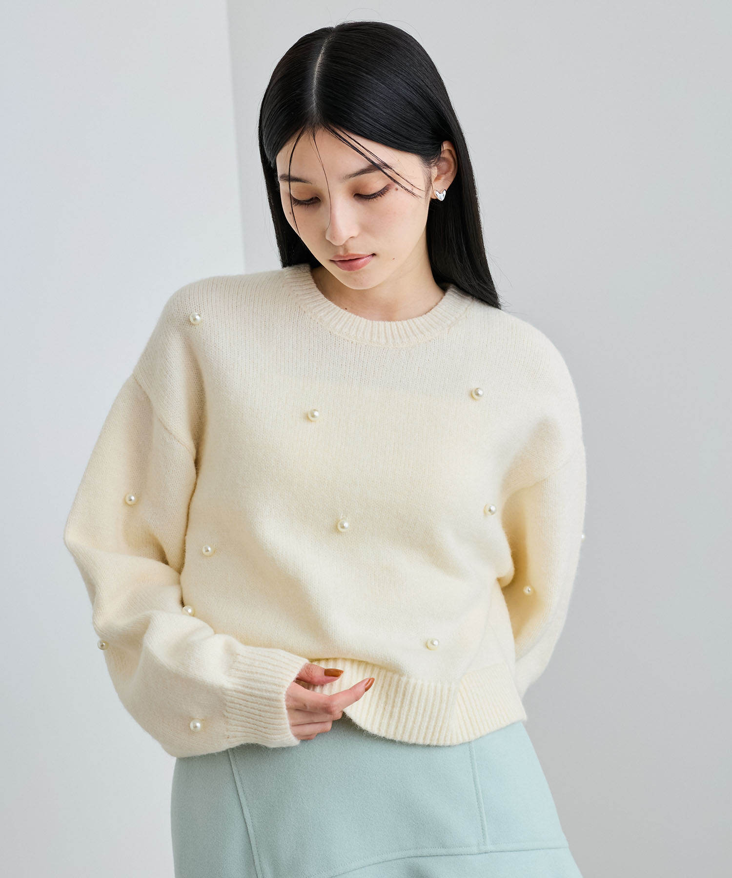 VIS「【WEB/ルミネ店限定】パールボタンニットプルオーバー」|ニット・セーター|キナリ(16)