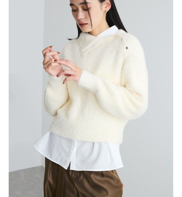 VIS「メタルボタンニットプルオーバー」|ニット・セーター|オフサブ