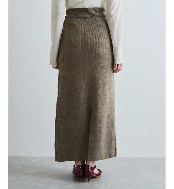 VIS「【WEB限定】リボンコード刺繍ニットスカート【セットアップ対応】」|スカート|