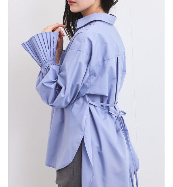 VIS「【洗える】プリーツスリーブフレアーシャツ」|シャツ・ブラウス|