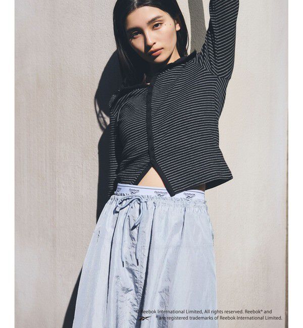 VIS「【Reebok】VIS別注ロゴベルトフレアースカート」|スカート|