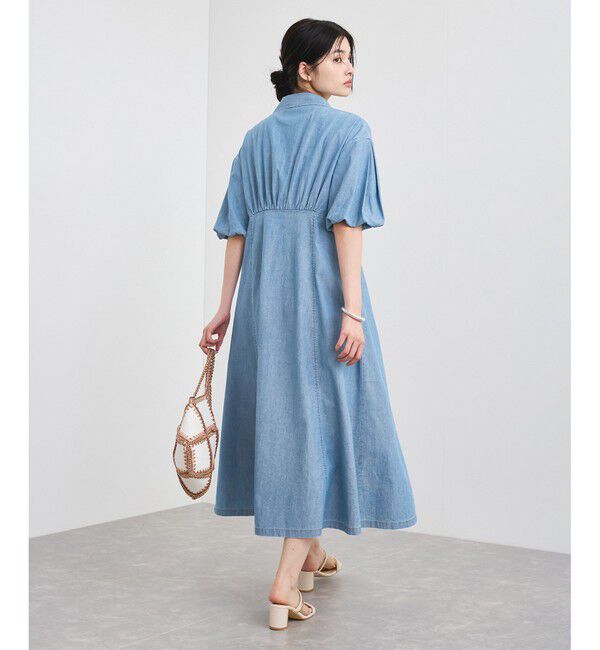 VIS「バルーンスリーブデニムワンピース」|ワンピース|
