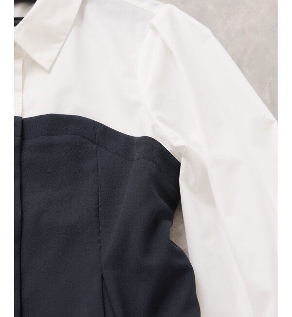 VIS「美easyコンフォートボウタイドッキングシャツ/イージーケア・2WAY」|シャツ・ブラウス|