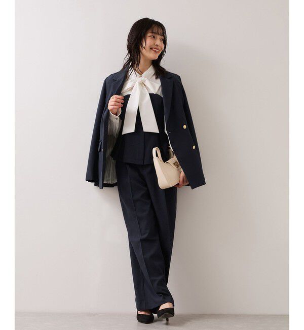 VIS「美easyコンフォートボウタイドッキングシャツ/イージーケア・2WAY」|シャツ・ブラウス|