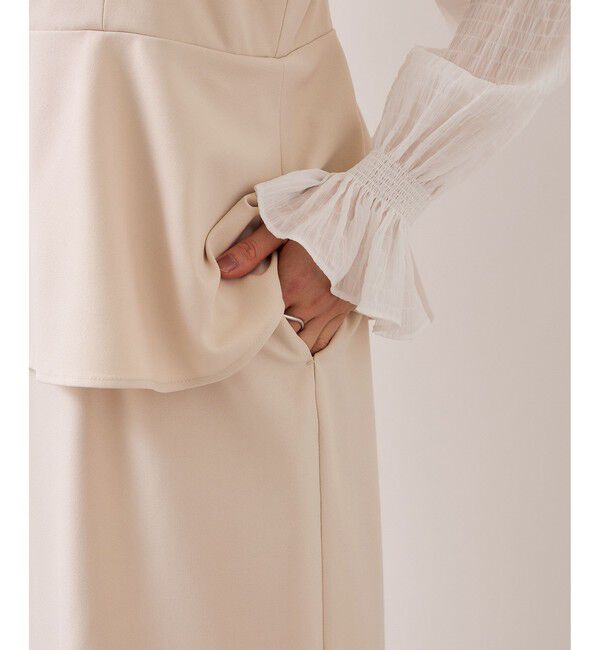 VIS「【WEB限定】美easyコンフォートツイルペプラム切替キャミワンピース/イージーケア・UVケア」|ワンピース|