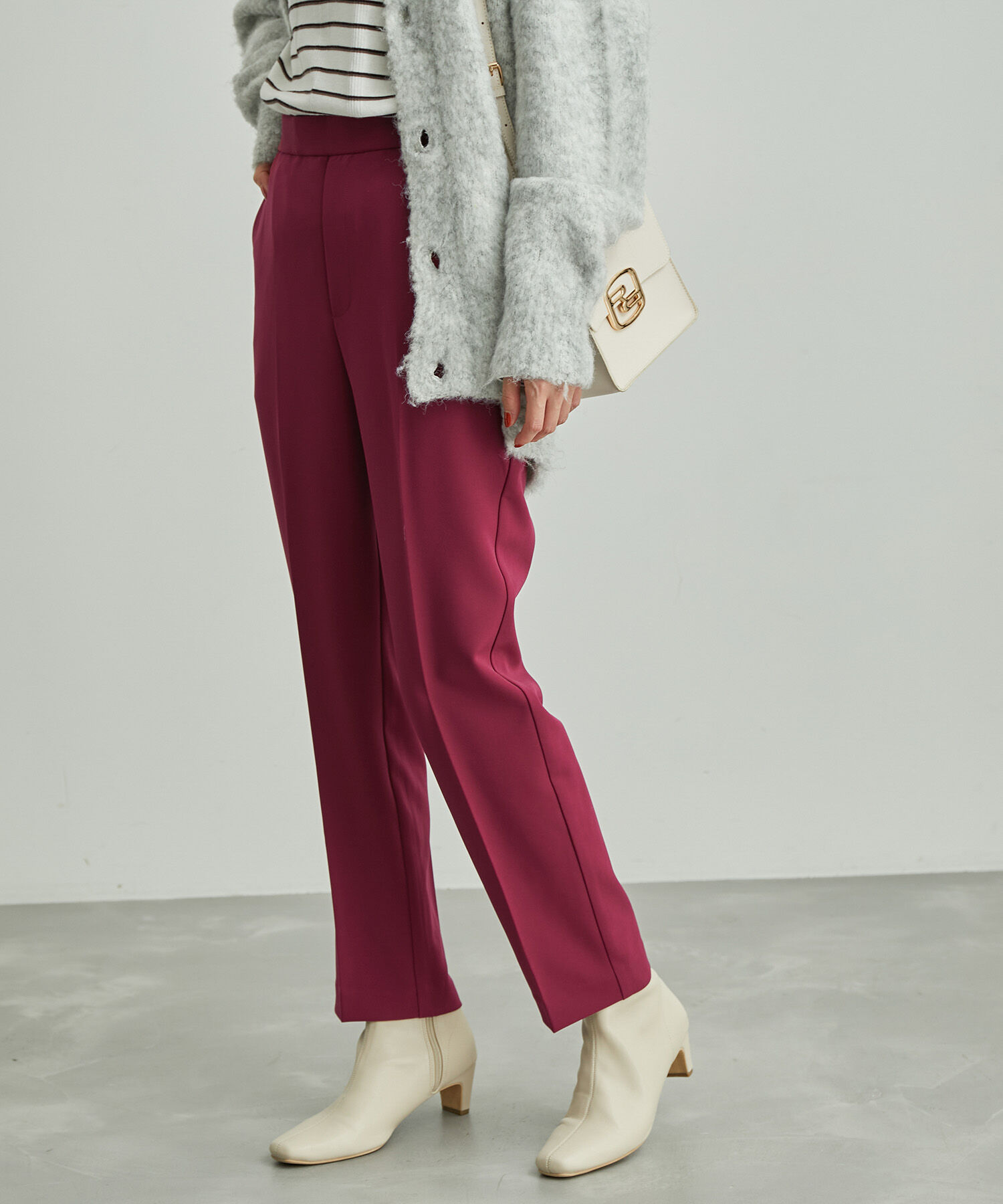 Rope&rsquo;Picnic「ラク美/ストレートカラーパンツ」|スラックス|