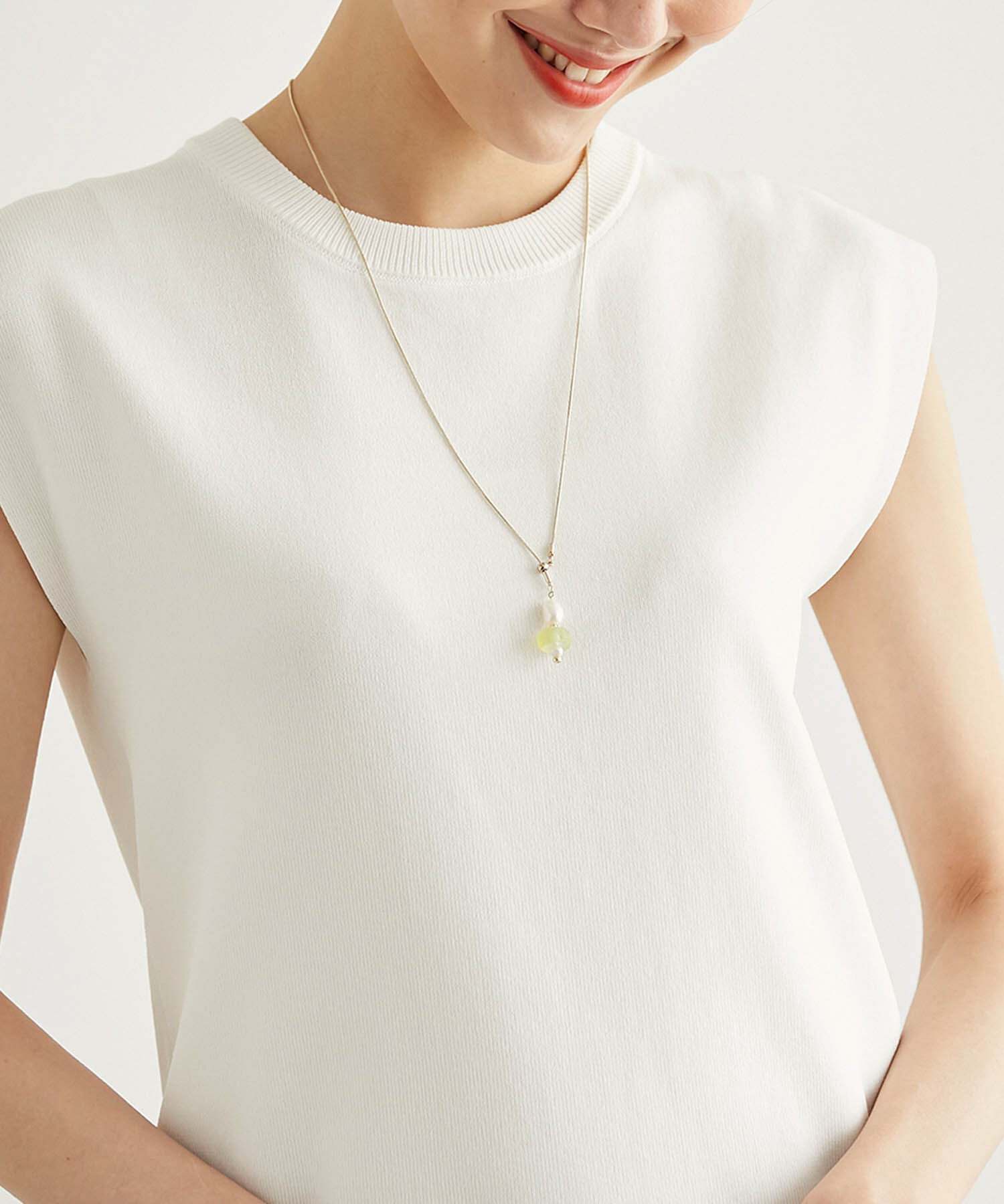 ROPE PICNIC PASSAGE「Recycle glass スライドＹ字ネックレス」|ネックレス|