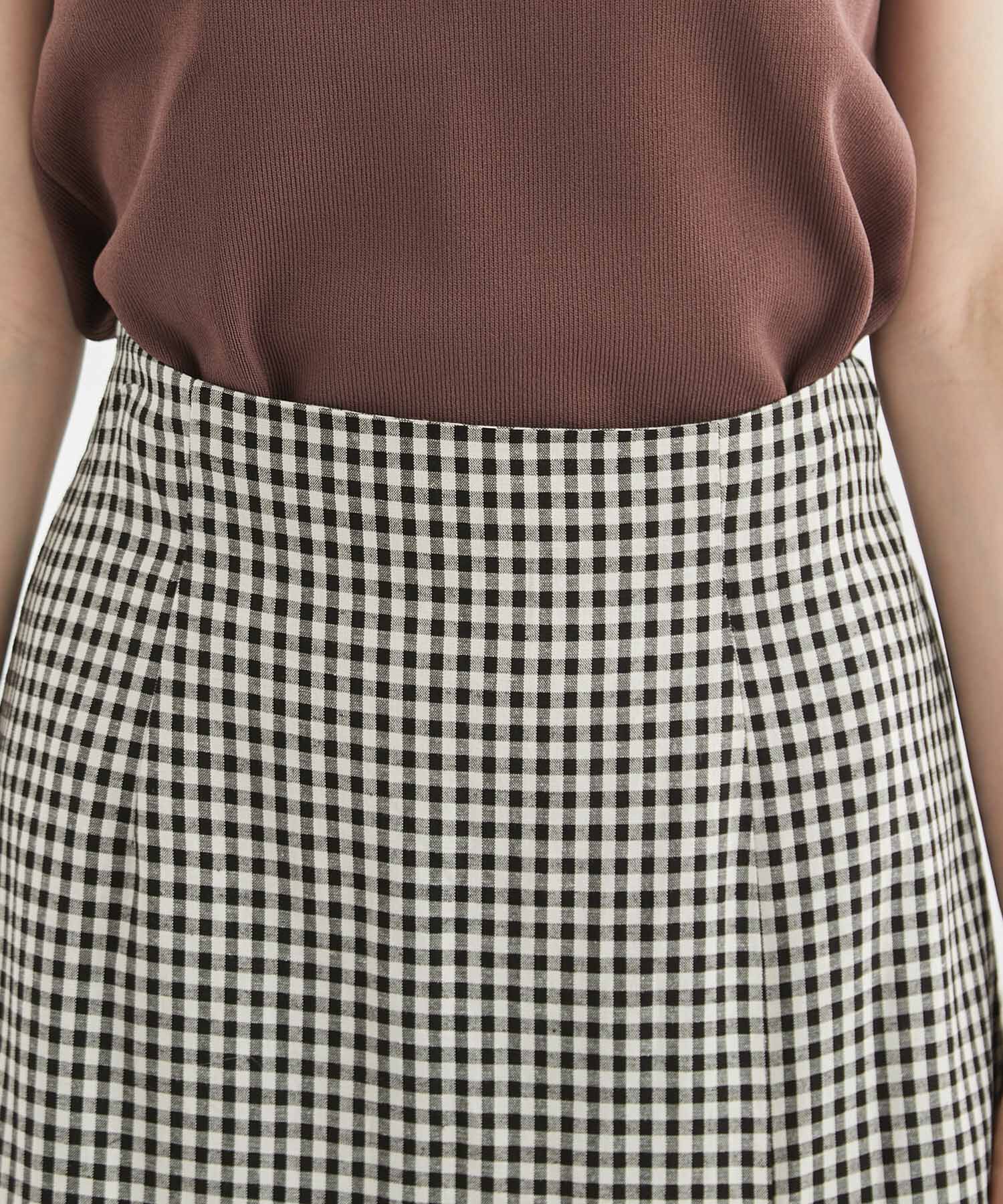 Rope&rsquo;Picnic「麻混アシンメトリータックカラースカート」|スカート|