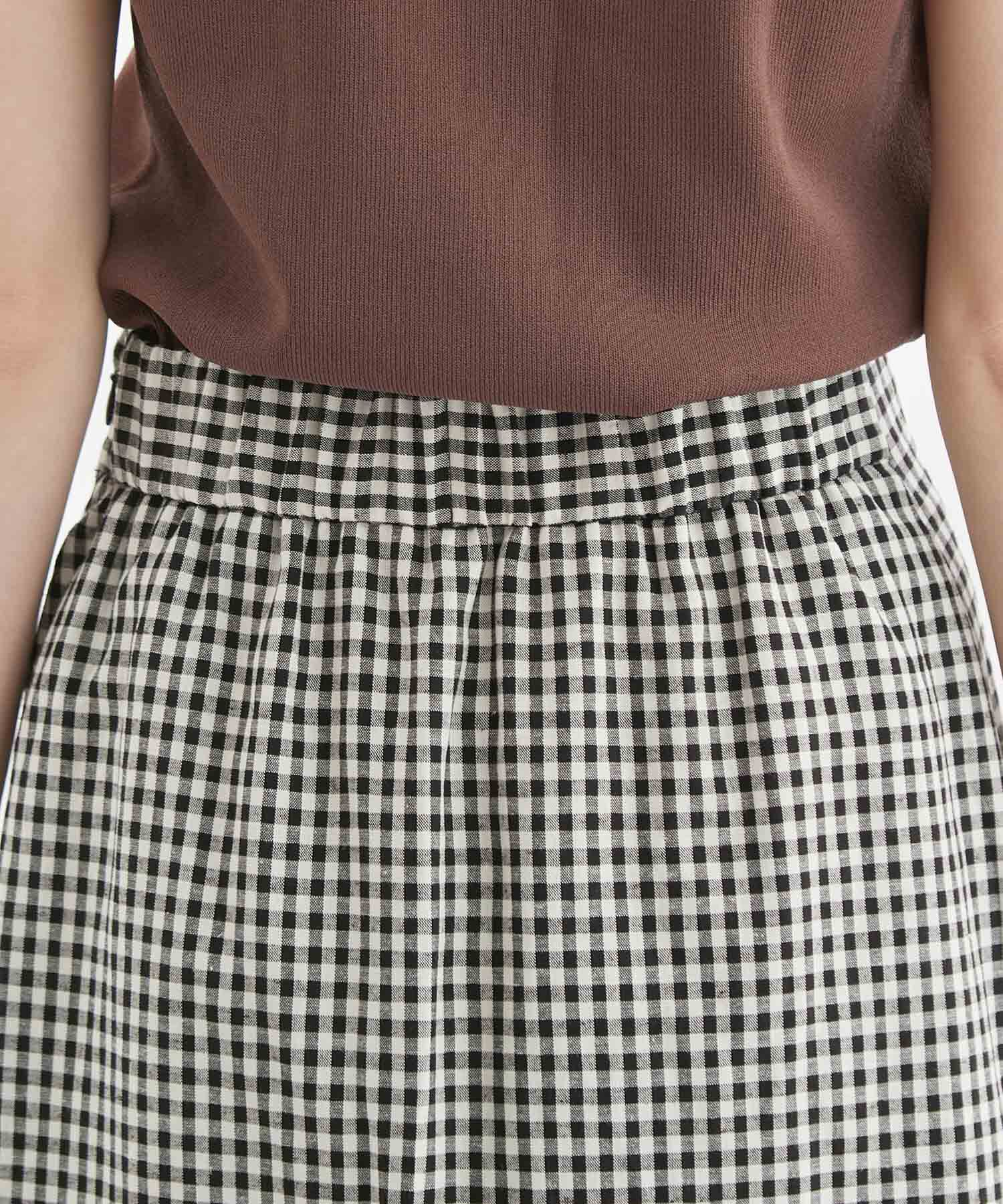 Rope&rsquo;Picnic「麻混アシンメトリータックカラースカート」|スカート|